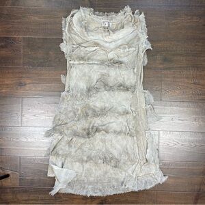 Tina Stephens silk ruffle sleeveless dress one size Italy lightweight fairy